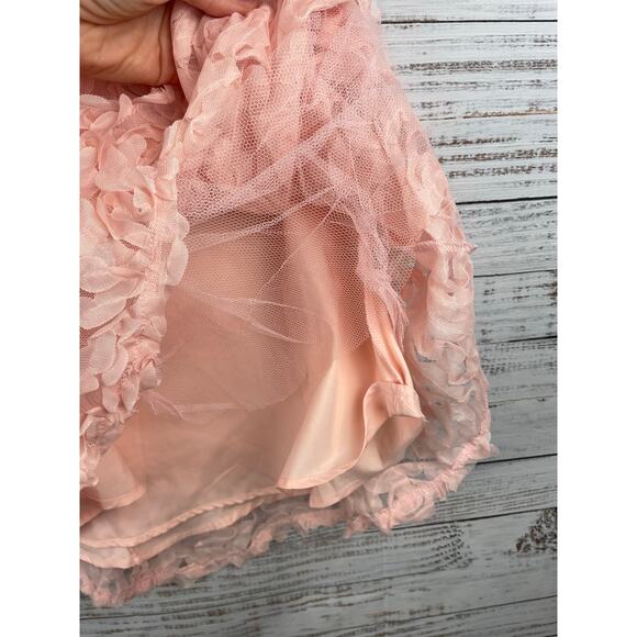 ANGEL BIBA Annalyn Strapless Mini Dress Pink NEW Floral Lace Fairy Princess S - Picture 5 of 13